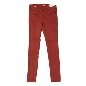 Rag & Bone Skinny Jeans Womens Size 28 Red Stretch Denim Low Rise Casual Pants